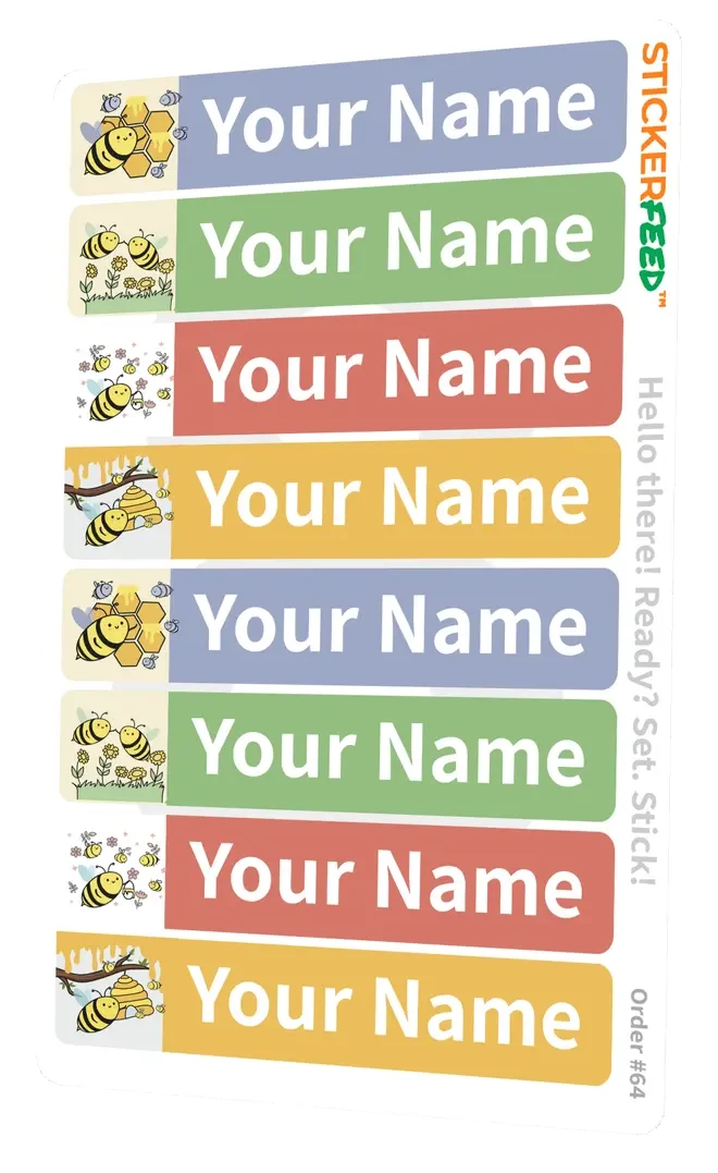 StickerFeed subject label example